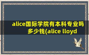 alice国际学院有本科专业吗多少钱(alice lloyd college)